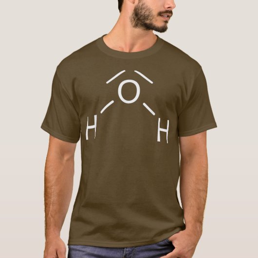 T-shirt Eau H2O Chimie Structure moléculaire (Devant)