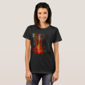 T-shirt Eau Orange Rouge Bleu moderne Art Abstrait Motif (Devant entier)