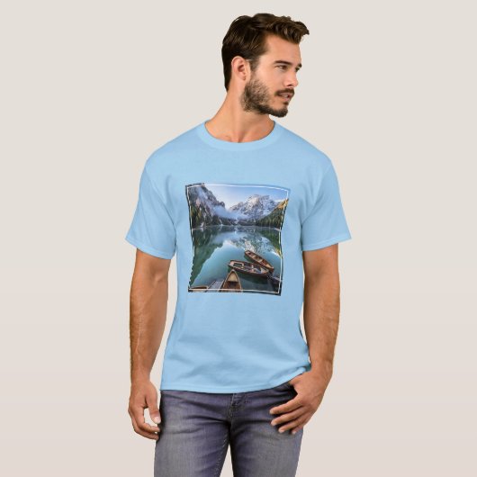 T-shirt Eau | Pragser Wildsee Dolomites Italie (Devant entier)