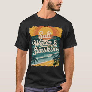 T-shirt Eau salée Soleil Été Vacances Plage Amoureux