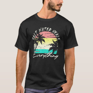 T-shirt Eau salée Tout Chauffer Plage Vintage Rétro 1
