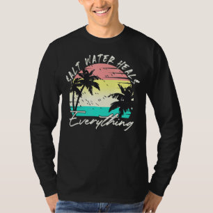 T-shirt Eau salée Tout Chauffer Plage Vintage Rétro 1