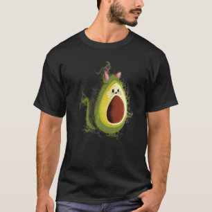 T-shirt Eau Splash Cute Vegetable Avocado Cat