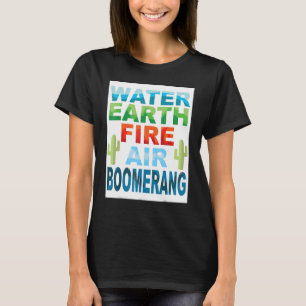 T-shirt Eau Terre Feu Air Répétition Boomerang Joueur Spor
