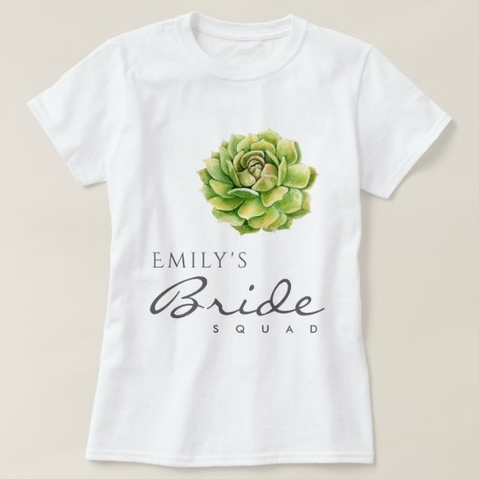 T-SHIRT EAU VERTE VIBRANTE COULEUR SUCCULTE BRIDE SQUAD (Design devant)