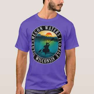 T-shirt Eaux Chequamegon Fleur Wisconsin Kayaking