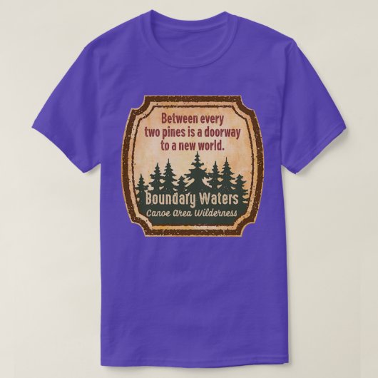 T-shirt Eaux limitrophes Zone de canot Wilderness s UUU (Design devant)