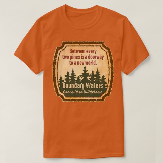 T-shirt Eaux limitrophes Zone de canot Wilderness s UUU (Design devant)
