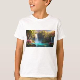 T-shirt Eaux tranquilles : Famille d'oies près des chutes