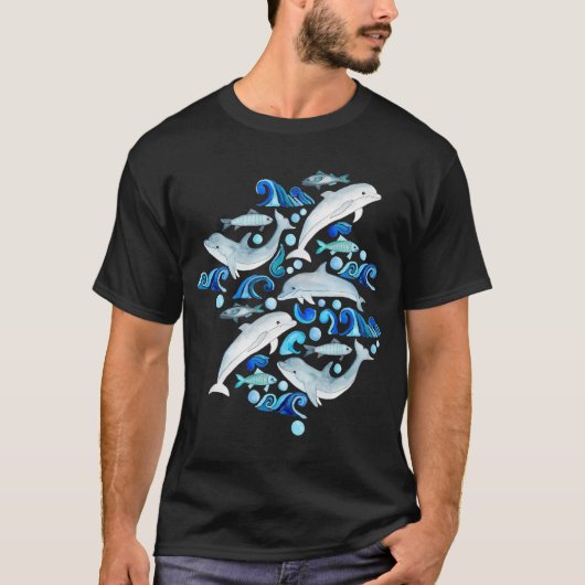 T-shirt Ébat de dauphin (Devant)