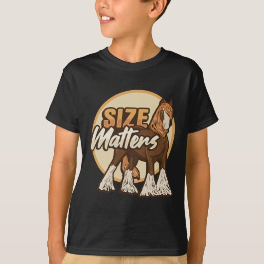 T-shirt Ébauche De Taille De Mème De Cheval S Conception P (Devant)