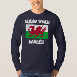 T-shirt Ebbw Vale, Pays de Galles avec drapeau gallois