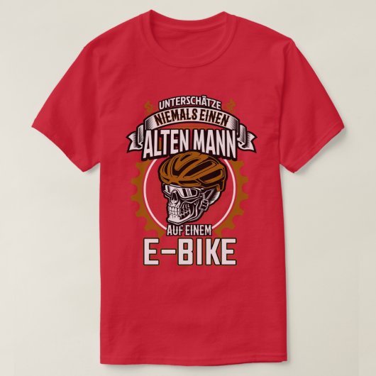 T-shirt Ebike Alter Mann Elektrofahrrad (Design devant)