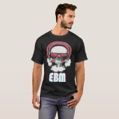 T-shirt EBM Disco Techno Trance Skull (Devant entier)