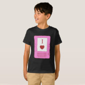T-shirt ebooks du coeur i (rose) (Devant entier)