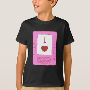 T-shirt ebooks du coeur i (rose)