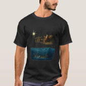 T-shirt Ec Santa Sleigh With And Stars (Devant)