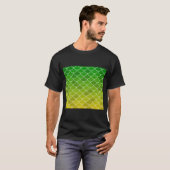 T-shirt Écailles de poisson vert jaune (Devant entier)