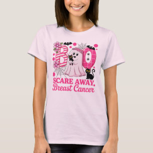 T-shirt Écarte le cancer du sein Boo Mignon fantôme et cha