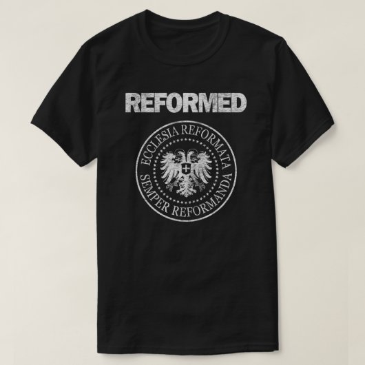 T-shirt Ecclesia reformé Reformata de Semper Reformanda (Design devant)