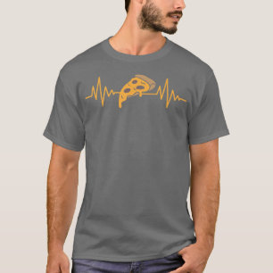 T-shirt Ecg Heartbeat Pizza Lover Eating Italian Food Pizz