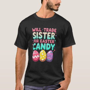 T-shirt Échange de friandises de Pâques entre sœurs espièg