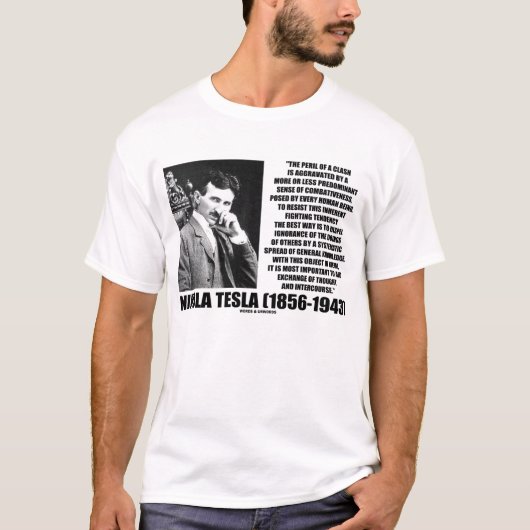 T-shirt Échange de Nikola Tesla de citation de pensée (Devant)