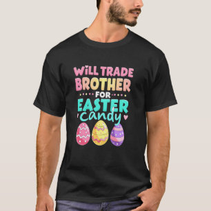 T-shirt Échangerai frère contre friandises de Pâques 2025