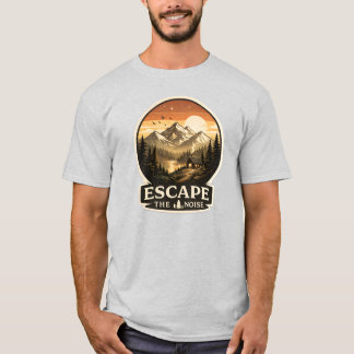 T-shirt Échappez au Bruit – Esthétique d'Aventure de Monta