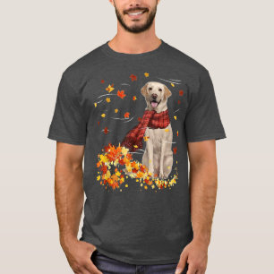 T-shirt Écharpe automnale Labrador Chien Automne Chute Feu