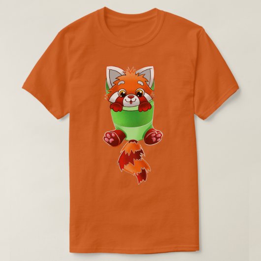 T-shirt Écharpe bébé panda rouge (Design devant)