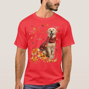 T-shirt Écharpe d'automne Golden Retriever Chien Automne C