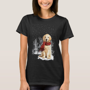 T-shirt Écharpe d'hiver Golden Retriever Chiens Arbre For