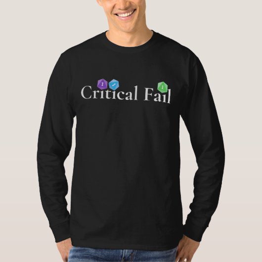 T-shirt Échec critique D20 (Devant)