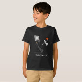 T-shirt Échec drôle de mat Échiquier de jeu squelette Roi (Devant entier)