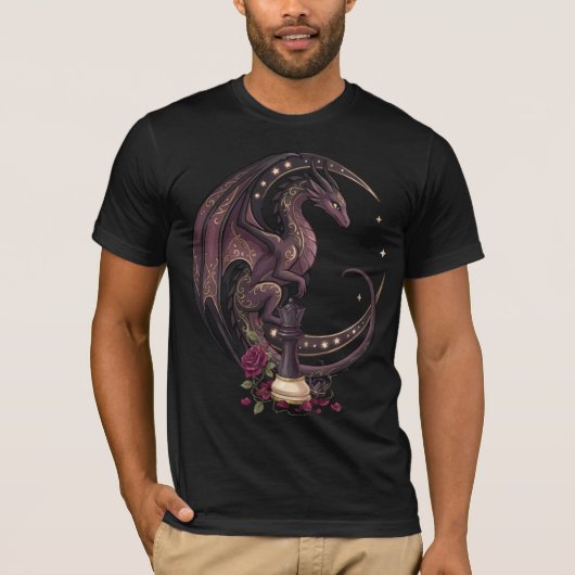 T-shirt Échec et mat aux échecs du dragon (Devant)