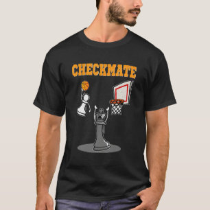 T-shirt Échec et mat Pion Basketball Dunk Sur Roi Jeu d'éc