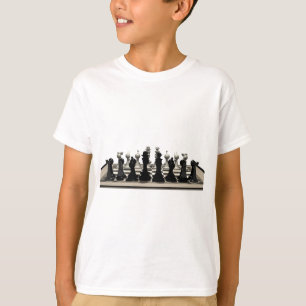 T-shirt Échecs avec pièces d'échecs :