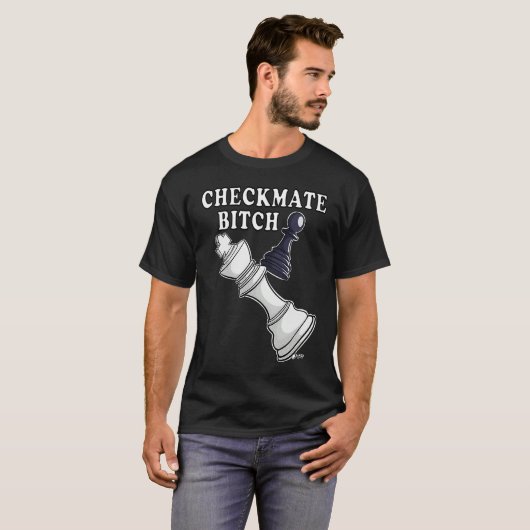 T-shirt Échecs cool de Pion CHECKMATE (Devant entier)