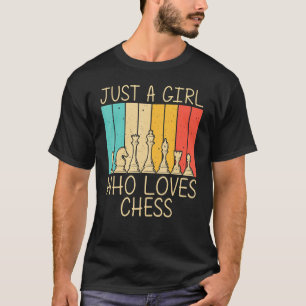 T-shirt Échecs cool Pour Les Filles Jeu D'Échecs Joueur En