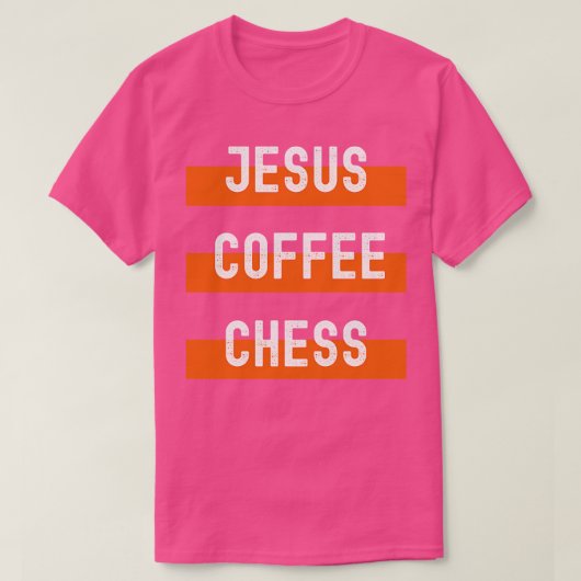 T-shirt Échecs de café Jesus (Design devant)