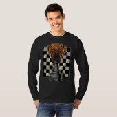 T-shirt Échecs de chien de boxe (Devant entier)