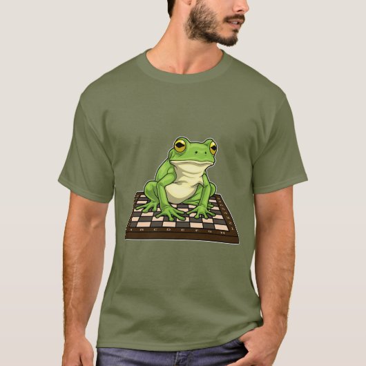 T-shirt Échecs de plateau de grenouille (Devant)
