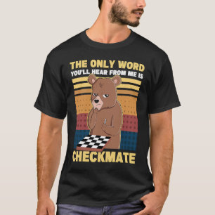T-shirt Échecs du Joueur d'échecs rétro de l'ours de mat C
