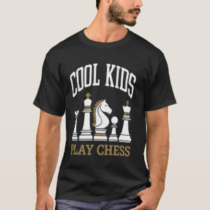 T-shirt Échecs Enfants Cool Jouent Échecs Reine Roi Cheval