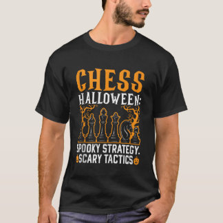 T-shirt Échecs Halloween Tri Ou Traiter Joueur D'Échecs Éc