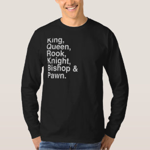 T-shirt Échecs King Queen Rook Pion Checkmate Gear