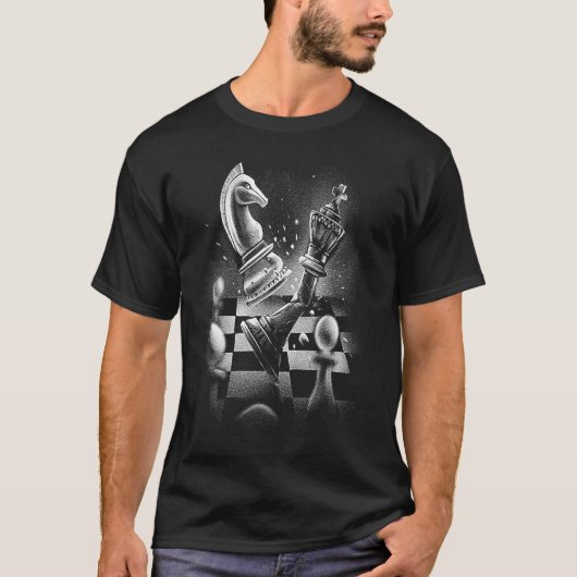 T-shirt Échecs Lutte Échecs Bataille Échecs Morceau Échecs (Devant)
