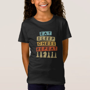 T-Shirt Échecs - Manger Dormir Échecs Répéter