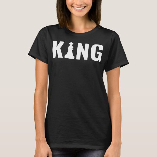 T-shirt Échecs Piece King, Drôle Échecs (Devant)